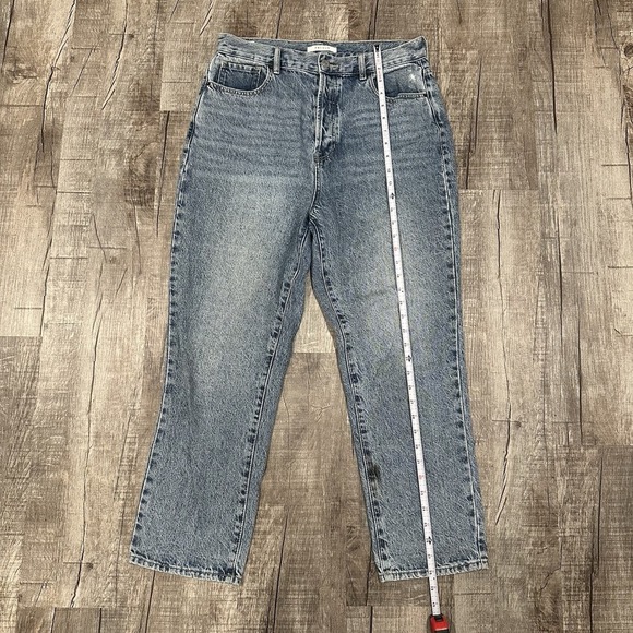 Pacsun Women High Rise Straight Blue Denim Jeans Size 30 Light Wash Buttons - Picture 5 of 13